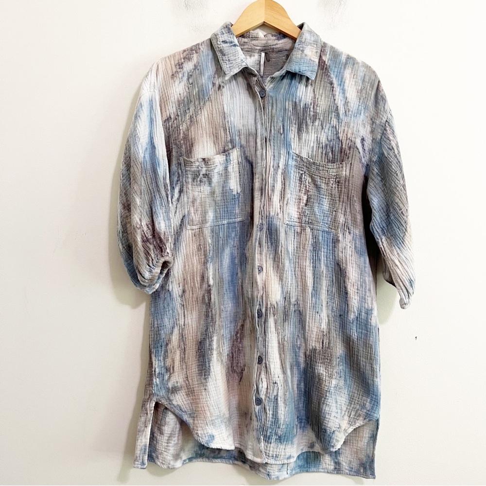 Young Fabulous & Broke Oversized Gauze Button Down